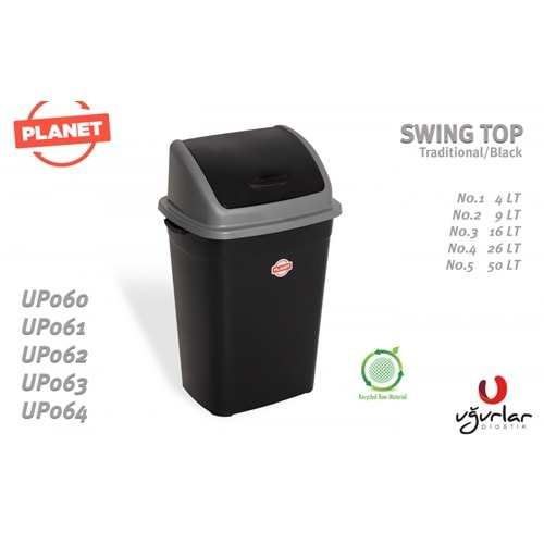 Planet Swıng Top Çöp Kovası No:3 16lt Up062/Up118