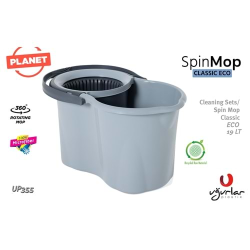Planet Spin Mop Klasik Dönerli Set 19lt UP355