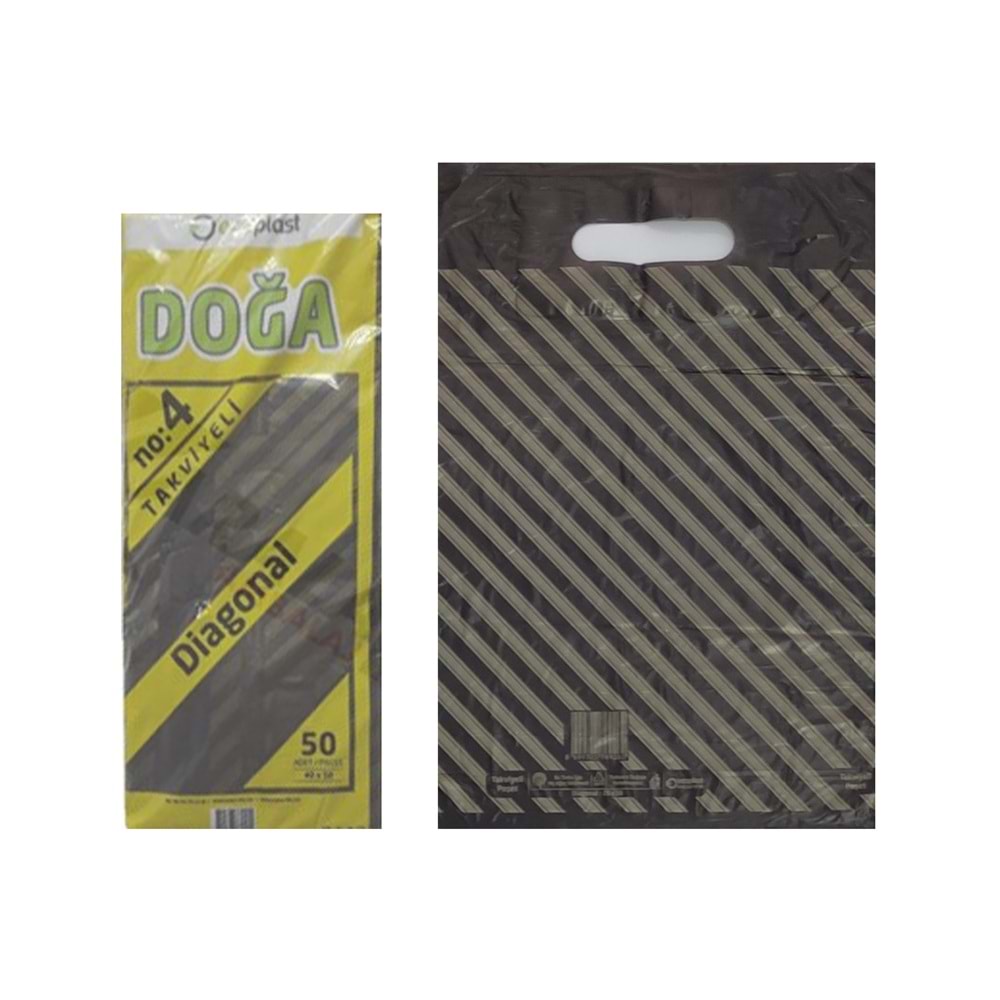 Diagonel 40x50 4No Takviyeli Poşet