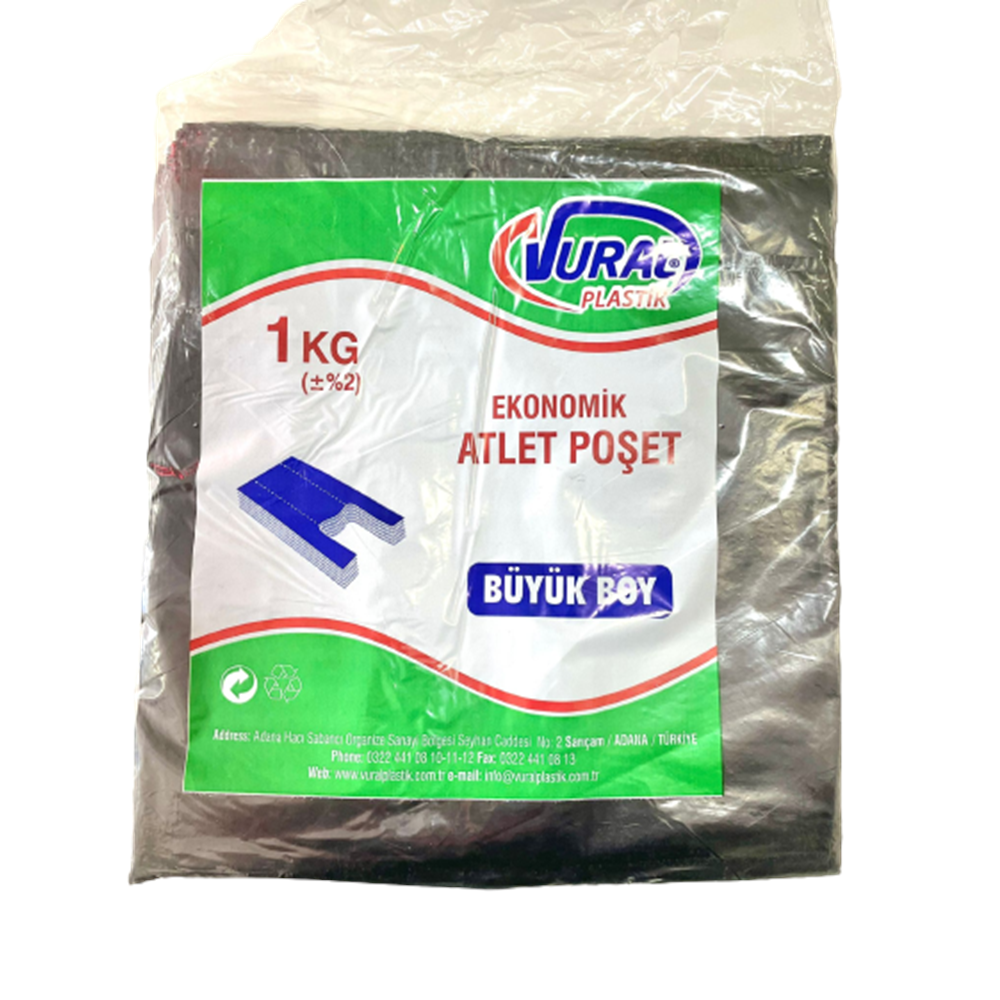 Siyah Büyük Boy Atlet Poşet Vural