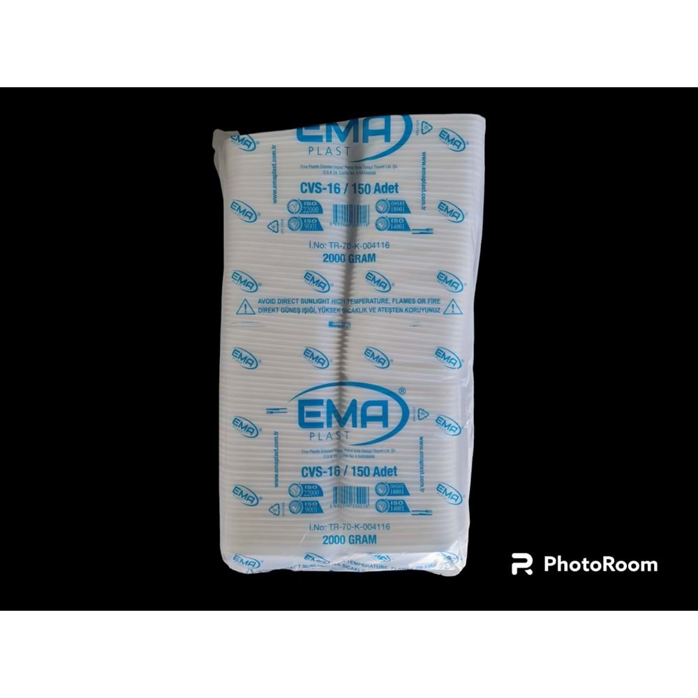 Ema CVS16 KALIN 2000gr Köpük Tabak 150li