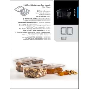 Pack Form 2000cc DK Sızdırmaz Kase 50li*4/6pk PF0143