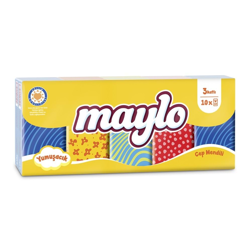 Maylo 3 Katlı Cep Mendil 10lu*24pk 500828