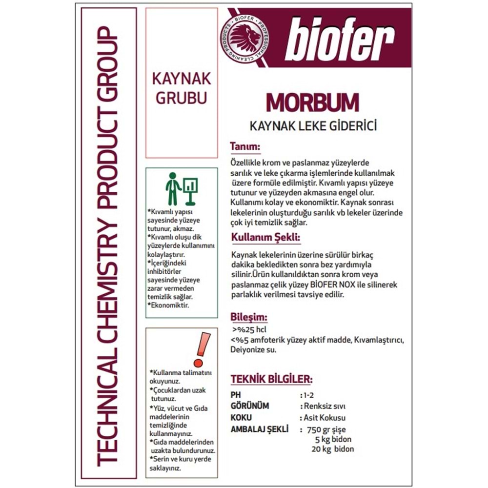 Biofer Morbum Kaynak Sarılık Giderici 750ml