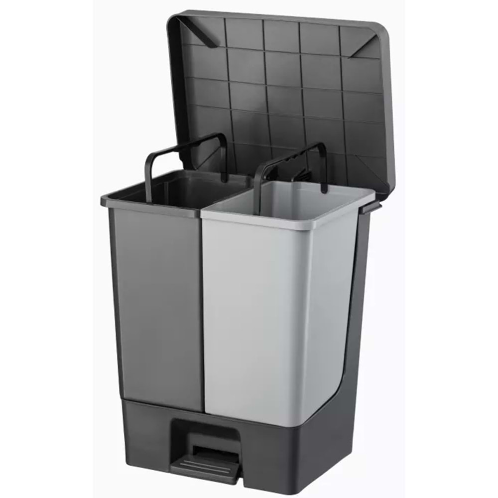 Planet Duo 2li Pedallı Çöp Kovası 50lt UP312