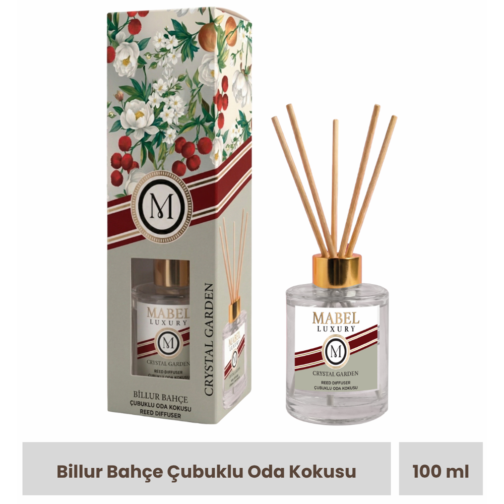 Mabel Luxury Billur Bahçe Çubuklu Oda Kokusu 100 ml