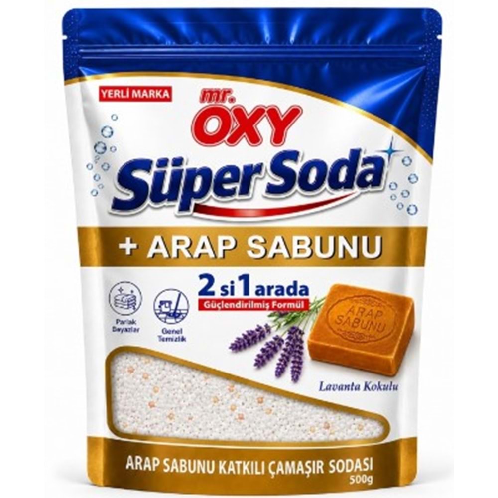 Mr Oxy Süper Soda Arap Sabunlu Çamaşır Sodası 500g