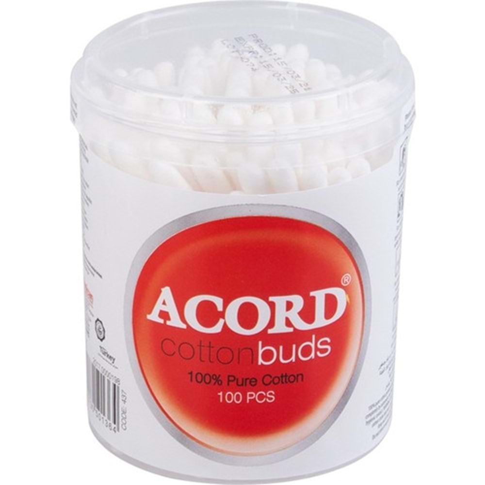 Acord Pamuklu Kulak Çubuk 100lü