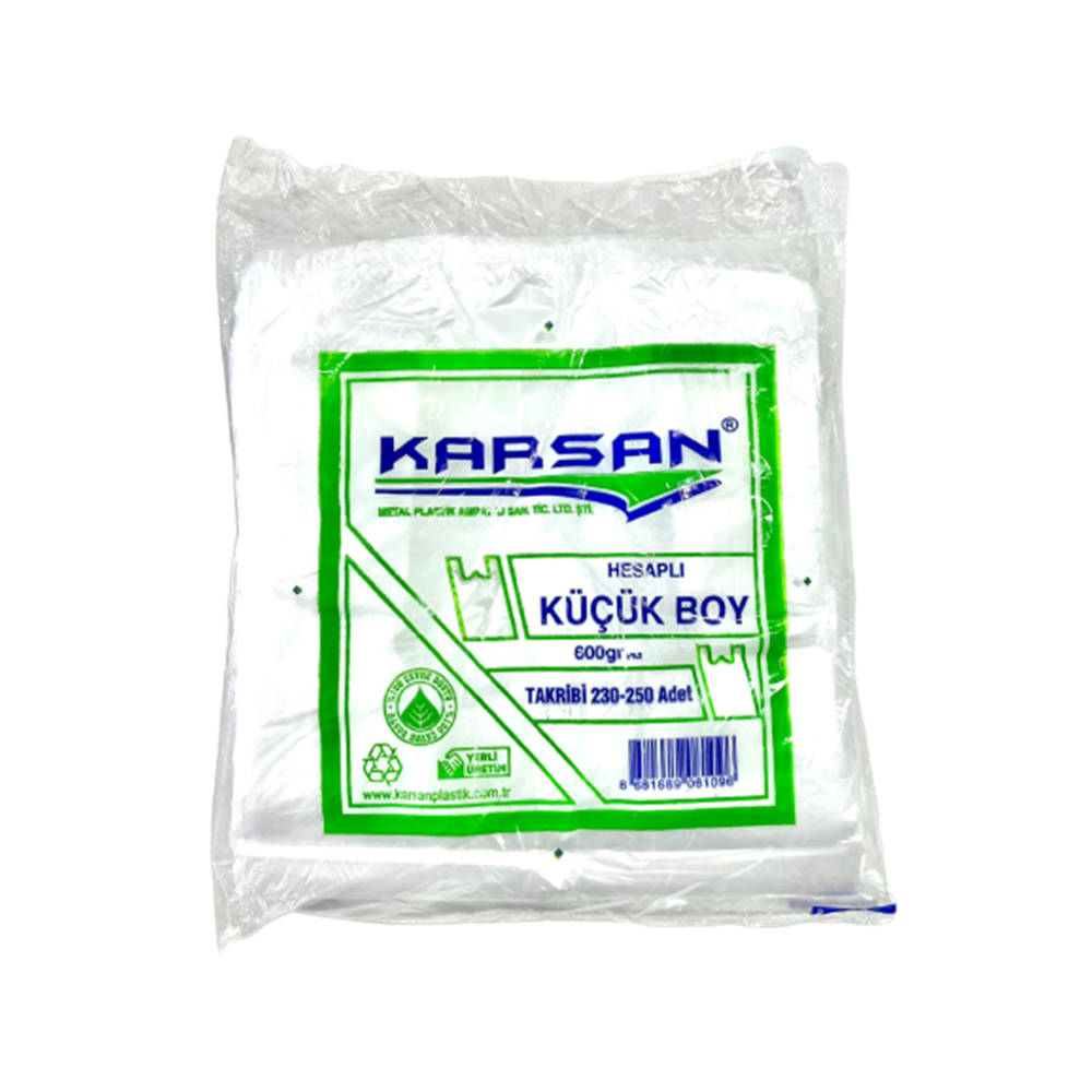 Karsan ŞEFFAF Hesaplı Küçük Boy Orjinal Atlet Poşet 230-250Adet